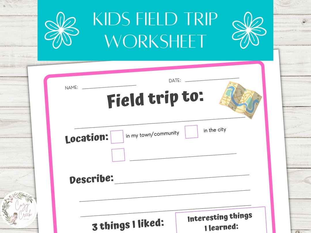 Kids Field Trip Worksheet Printable Field Trip Question Worksheet 