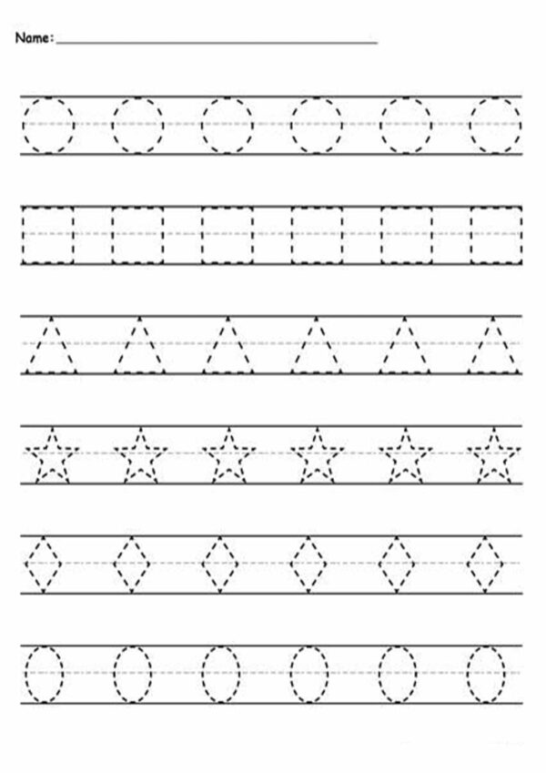 Dotted Line Printable Worksheets