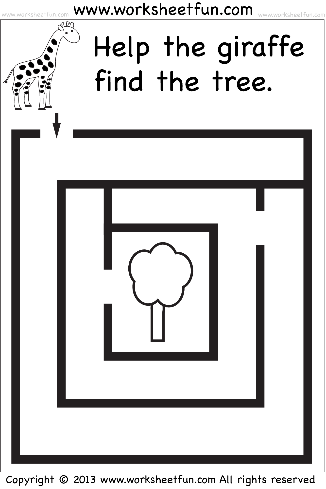 Kindergarten Worksheet Mazes