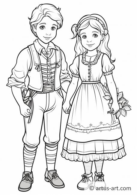 Lederhosen And Dirndl Coloring Page Free Download Artus Art Lederhosen And Dirndl Coloring Page Free Download Artus Art