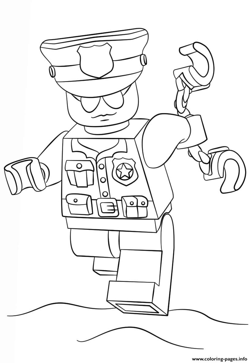 Lego Police Officer Coloring Page Printable