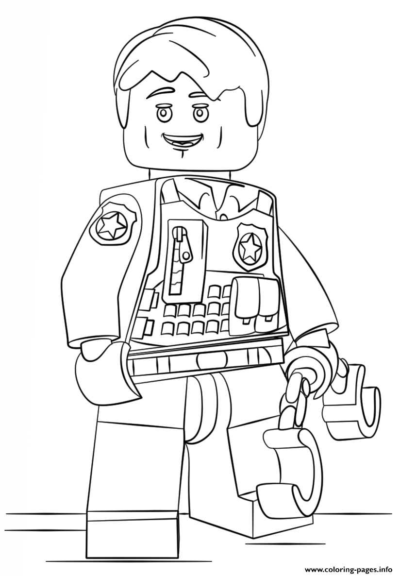 Lego Undercover Police Coloring Page Printable