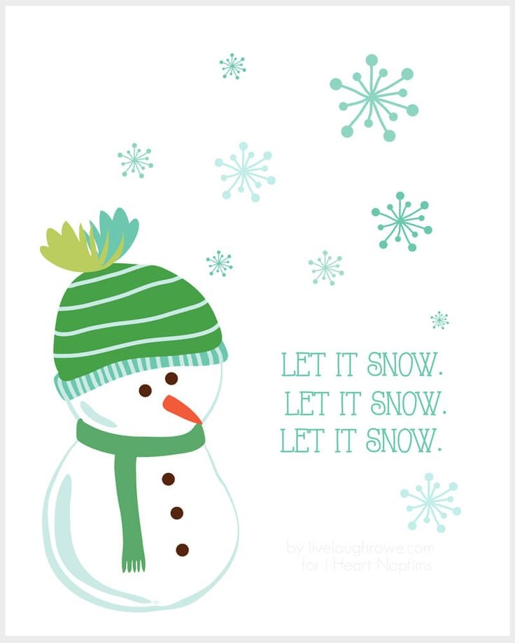 Let It Snow Free Printable Let It Snow Free Printables Snowman 