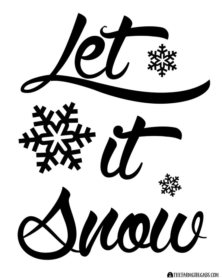 Let It Snow Printable From Www thefarmgirlgabs Christmas Stencils 