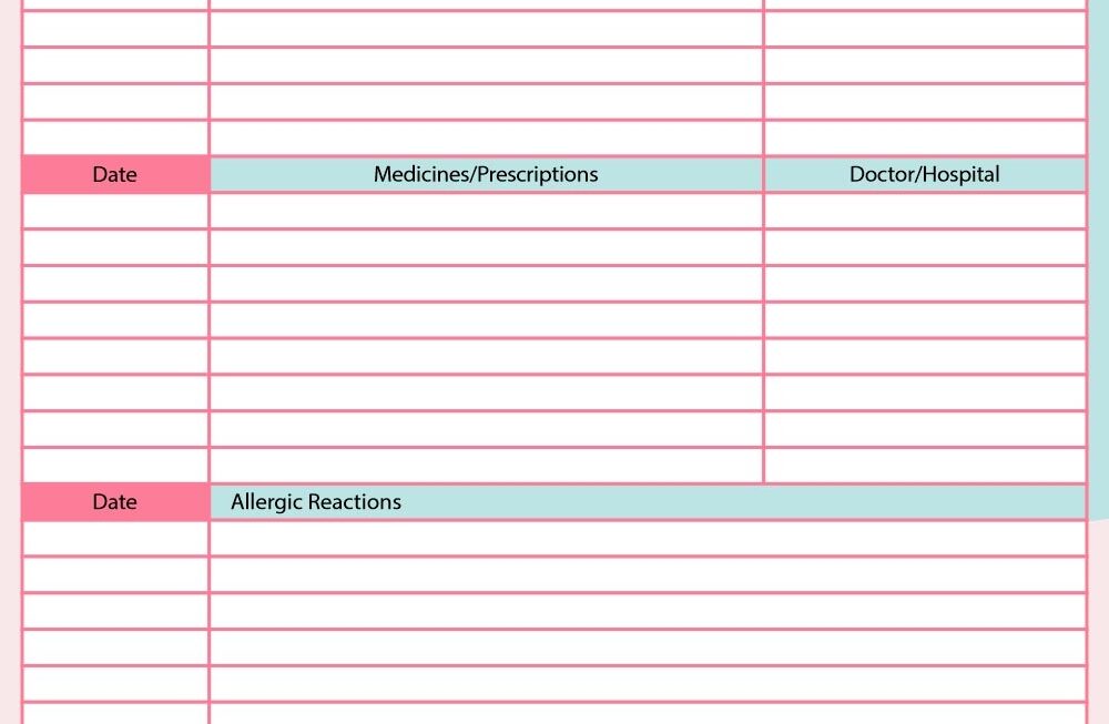 Medical Forms Charts 10 Free PDF Printables Printablee