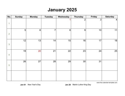 Monthly 2025 Calendar Free Printable With Grid Lines Designed Monthly 2025 Calendar Free Printable With Grid Lines Designed