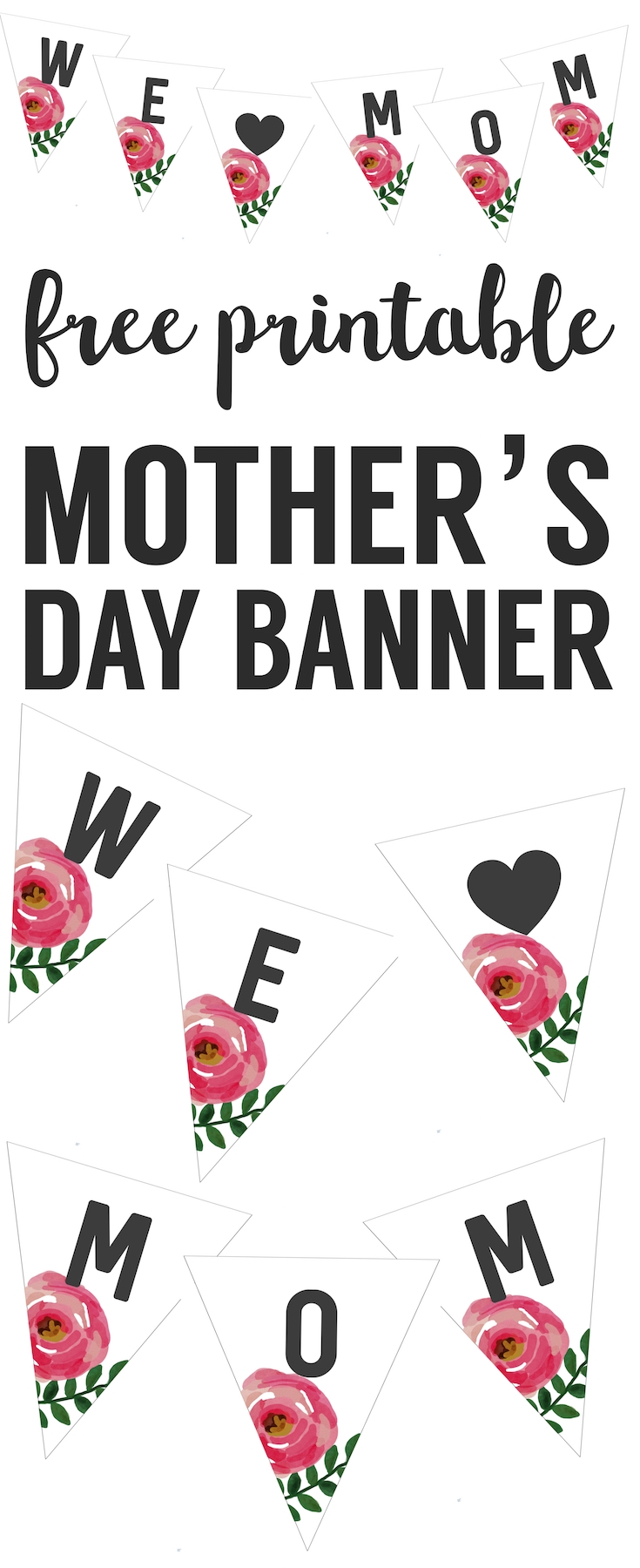 Mother 39 s Day Banner Free Printable Paper Trail Design