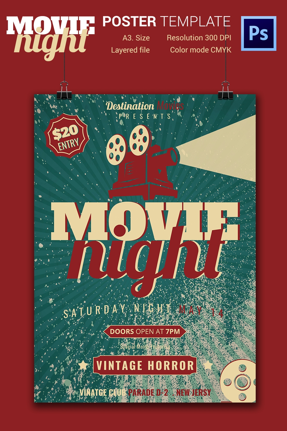 Movie Night Flyer Template 25 Free JPG PSD Format Download Free 