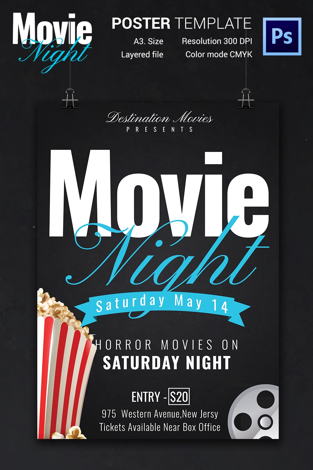 Movie Night Flyer Template 25 Free JPG PSD Format Download Free 