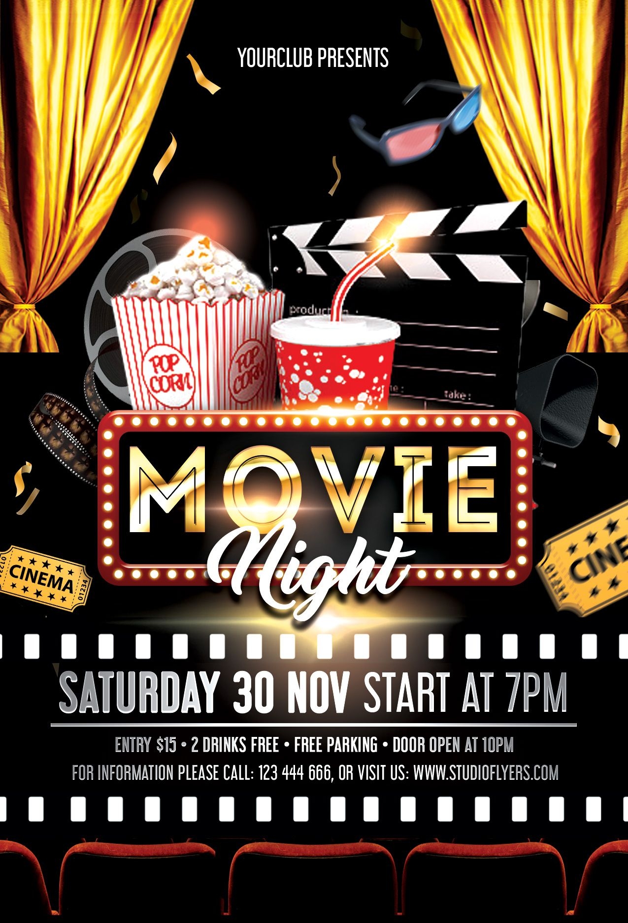 Free Printable Movie Flyer Templates