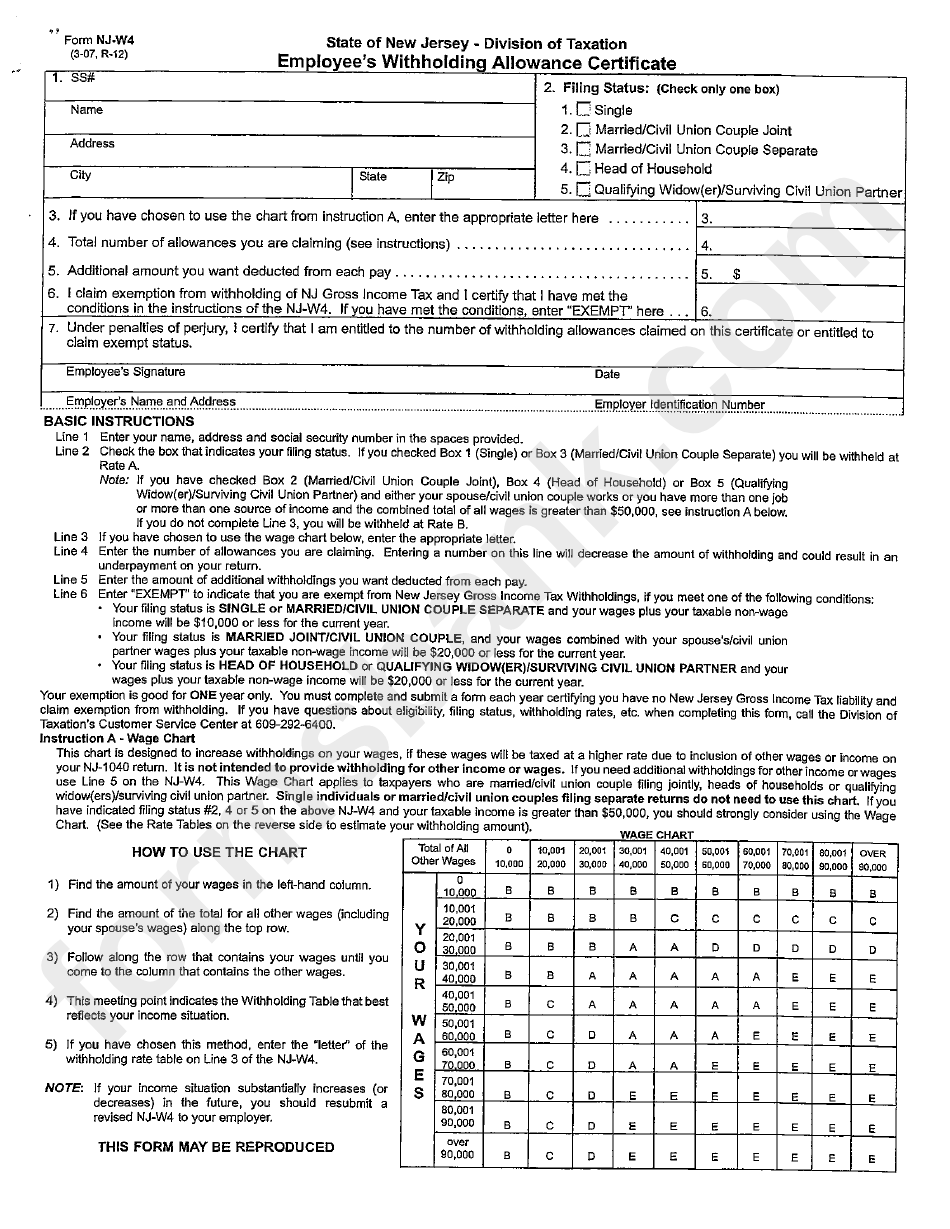 Nj State Tax Withholding Form 2025 I Russell Matthews