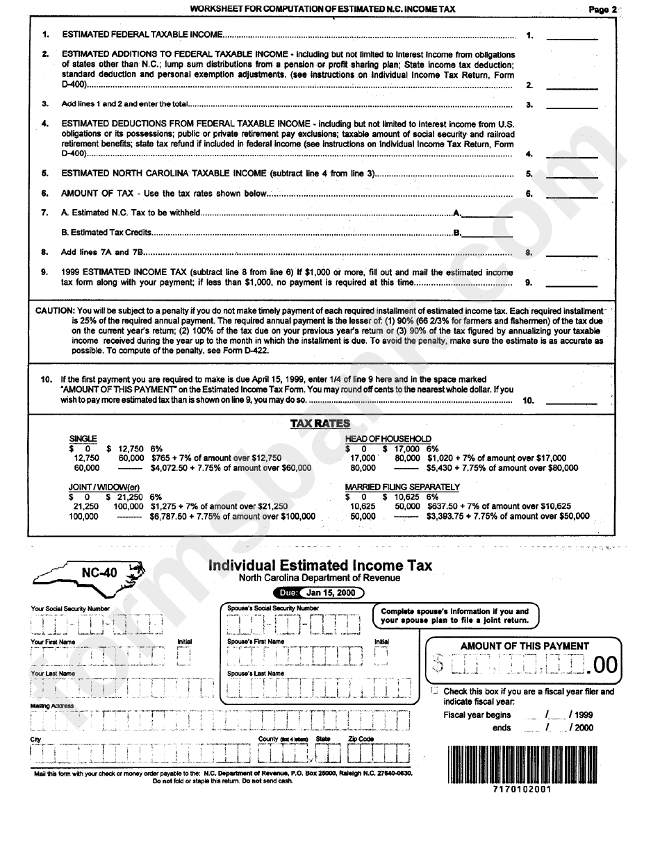 North Carolina State Tax Form Printable Printable Forms Free Online North Carolina State Tax Form Printable Printable Forms Free Online