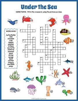 Ocean Printable Crossword Puzzle Ocean Printable Crossword Puzzle