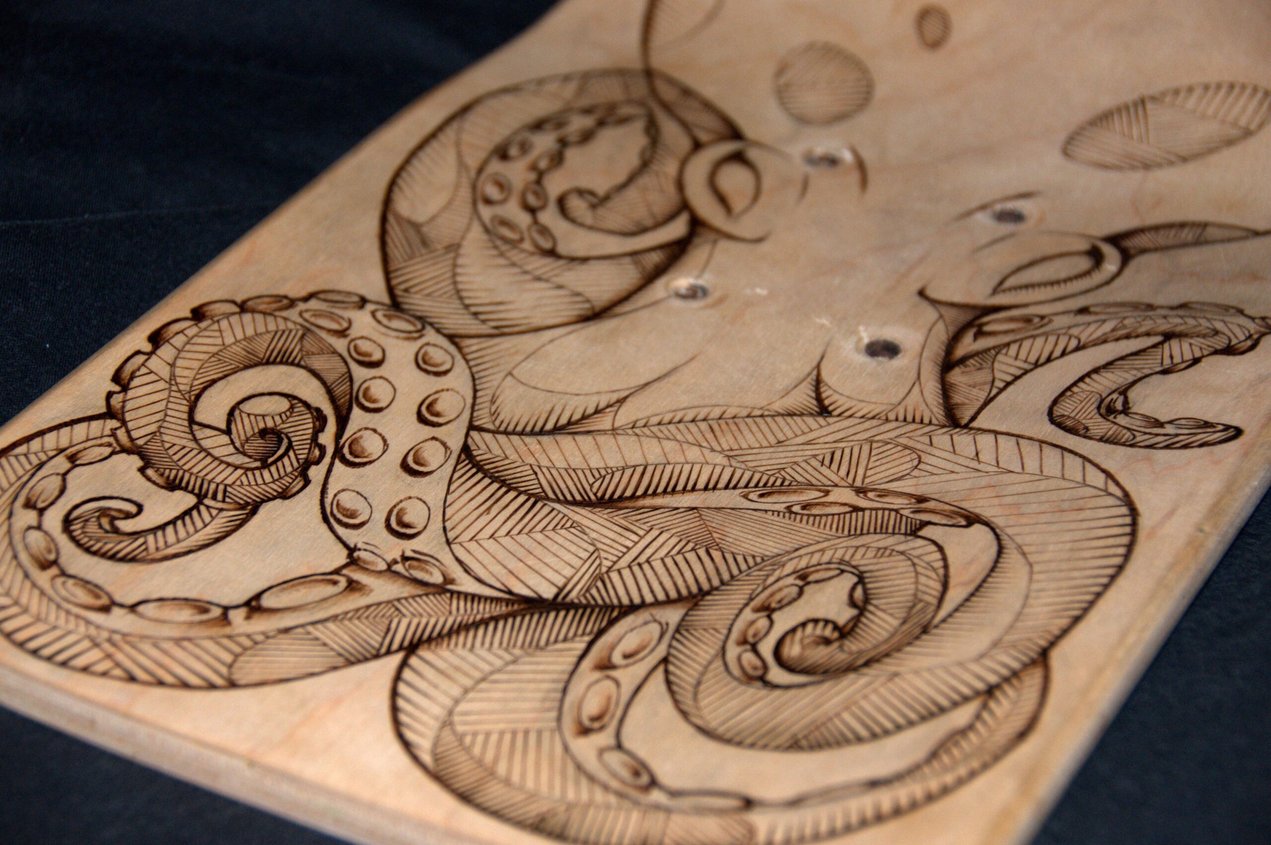 Octopus Pyrography Behance