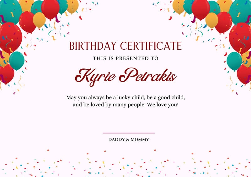 Page 4 Free Printable Customizable Birthday Certificate Templates Page 4 Free Printable Customizable Birthday Certificate Templates