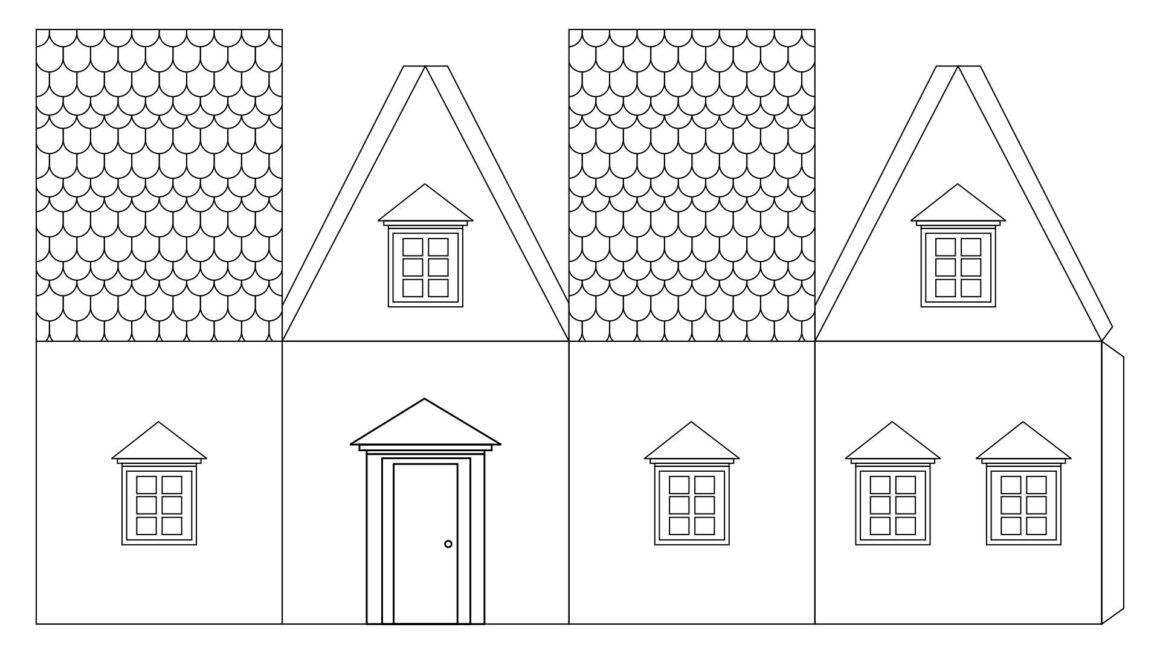 Paper House Printable Template Printable Word Searches