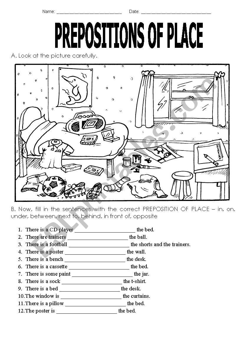 Free Printable Preposition Worksheets For Grade 4