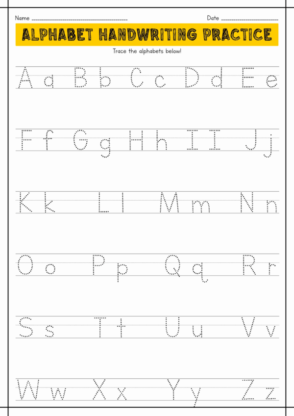 Free Printable Preschool Handwriting Worksheets