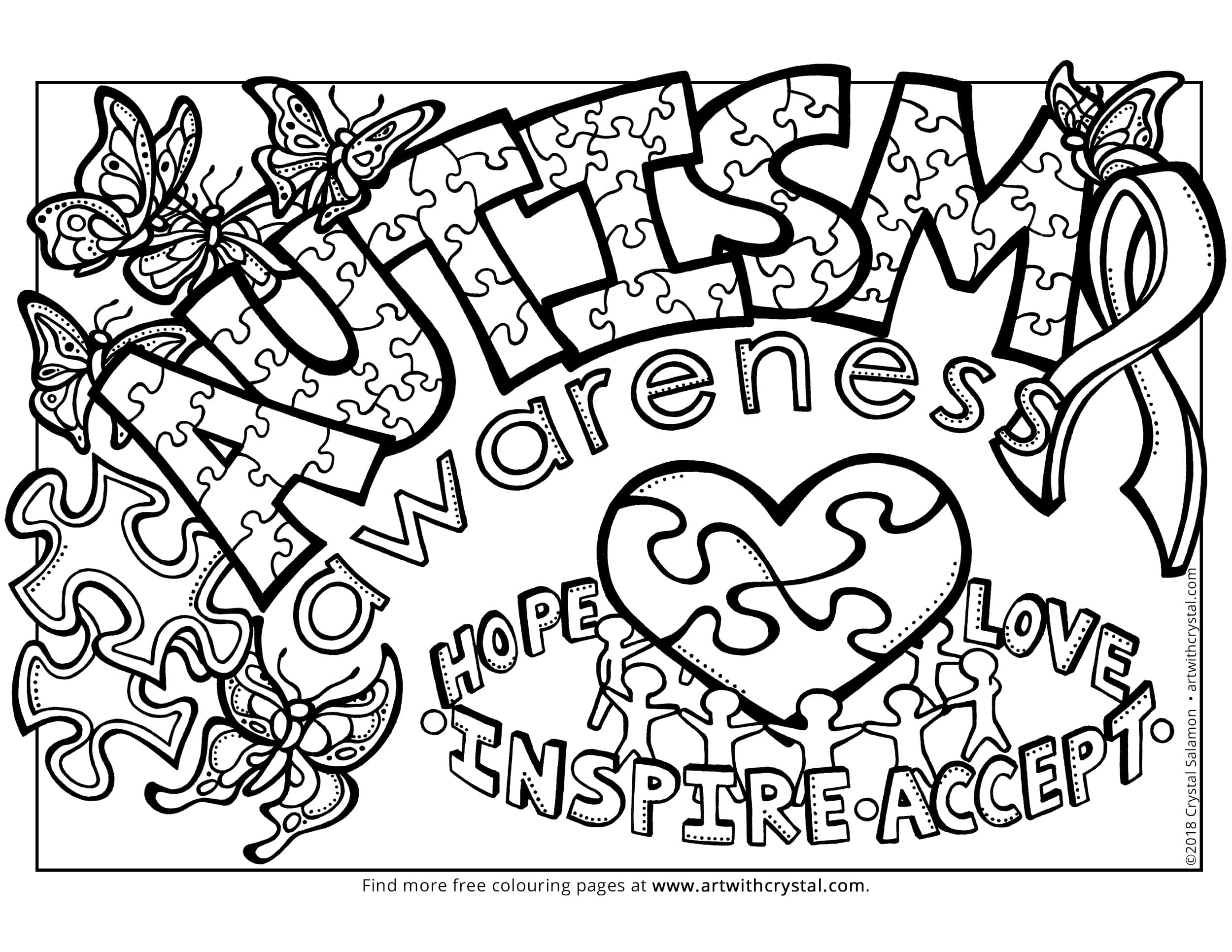 Printable Autism Coloring Page