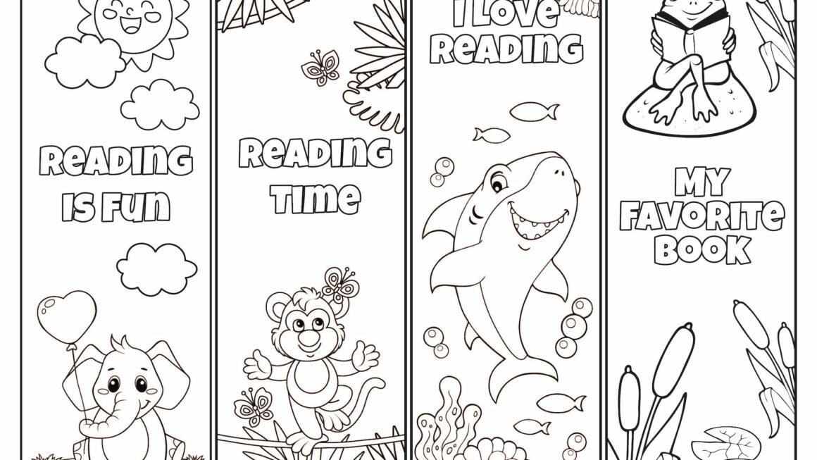 Printable Bookmarks To Color For Kids