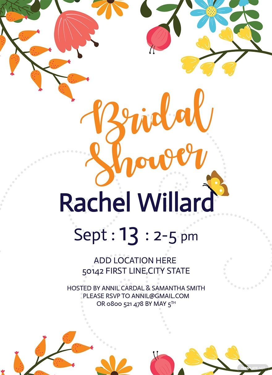 Bridal Shower Invitation Printable Templates Free
