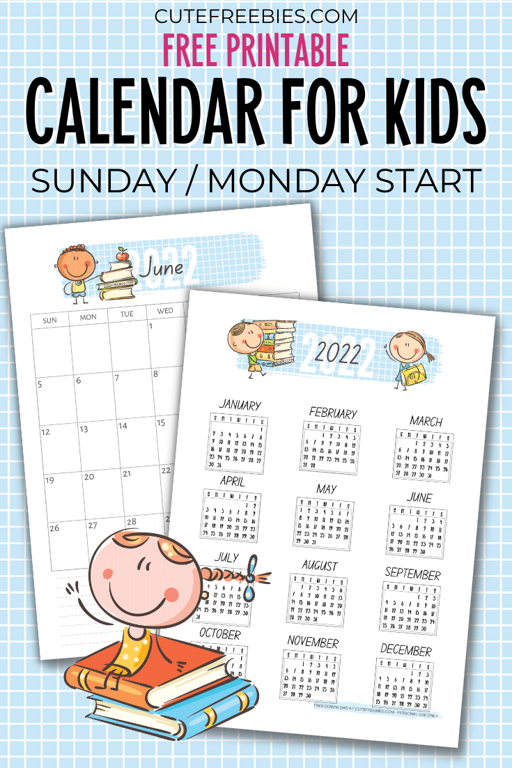Printable Calendar For Kids Printable Calendar For Kids