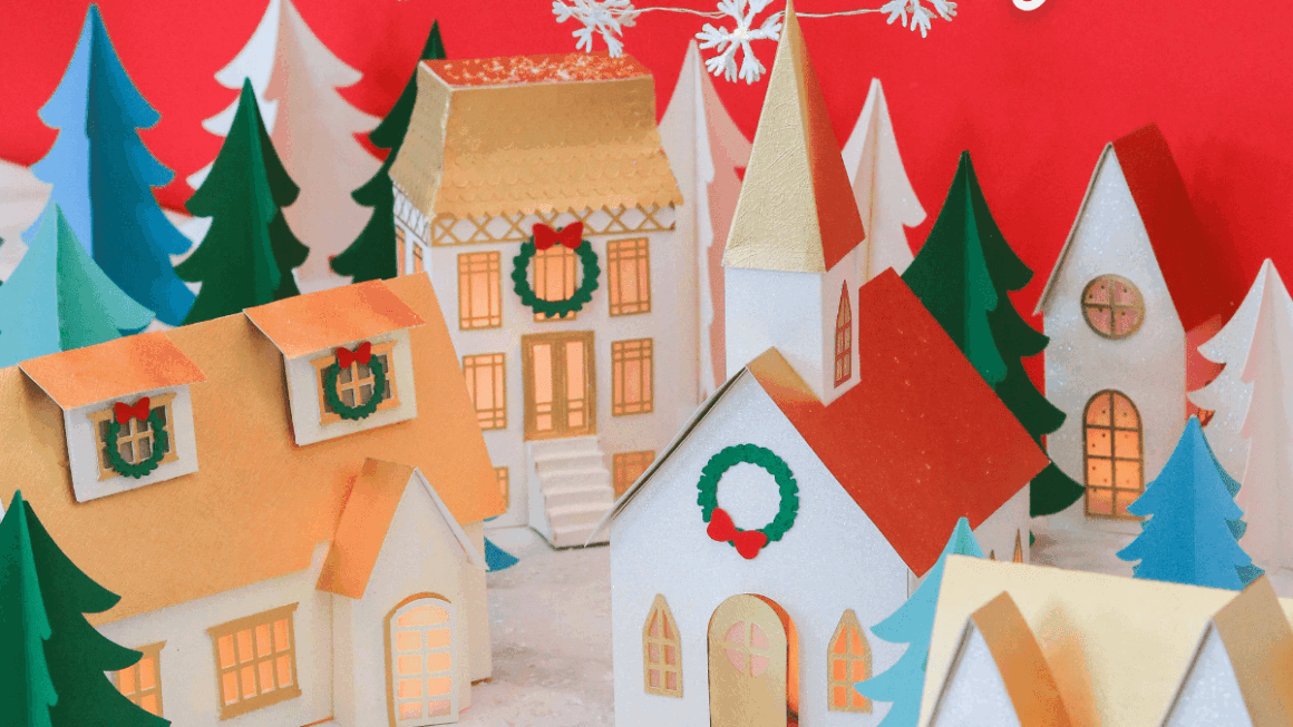 Printable Christmas Village Template Free Printable