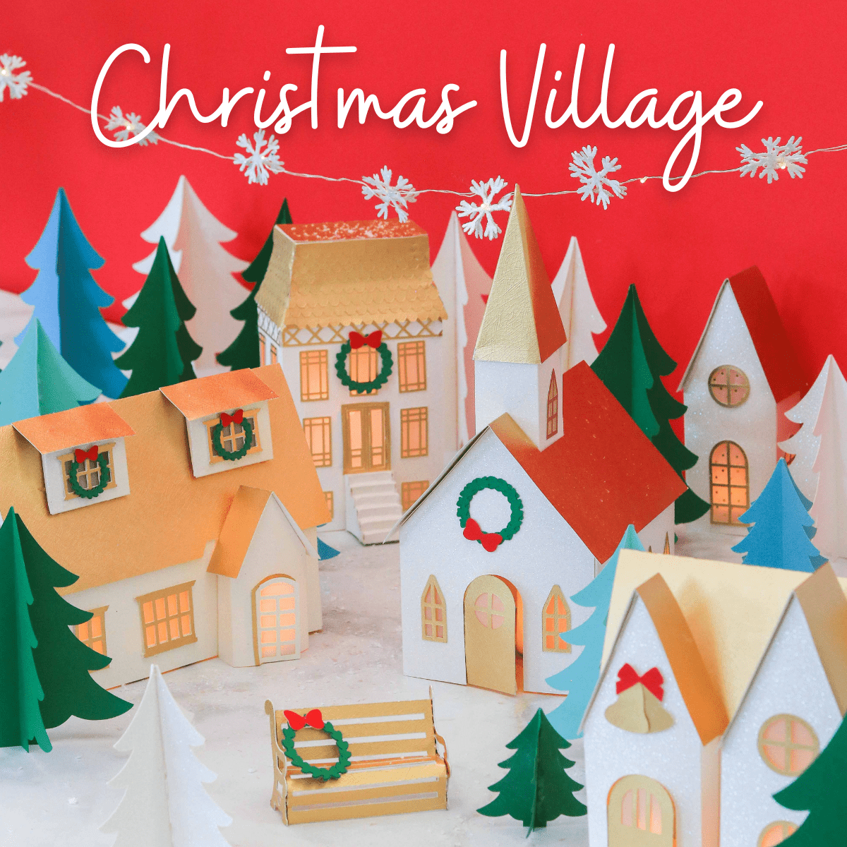 Printable Christmas Village Template Free Printable