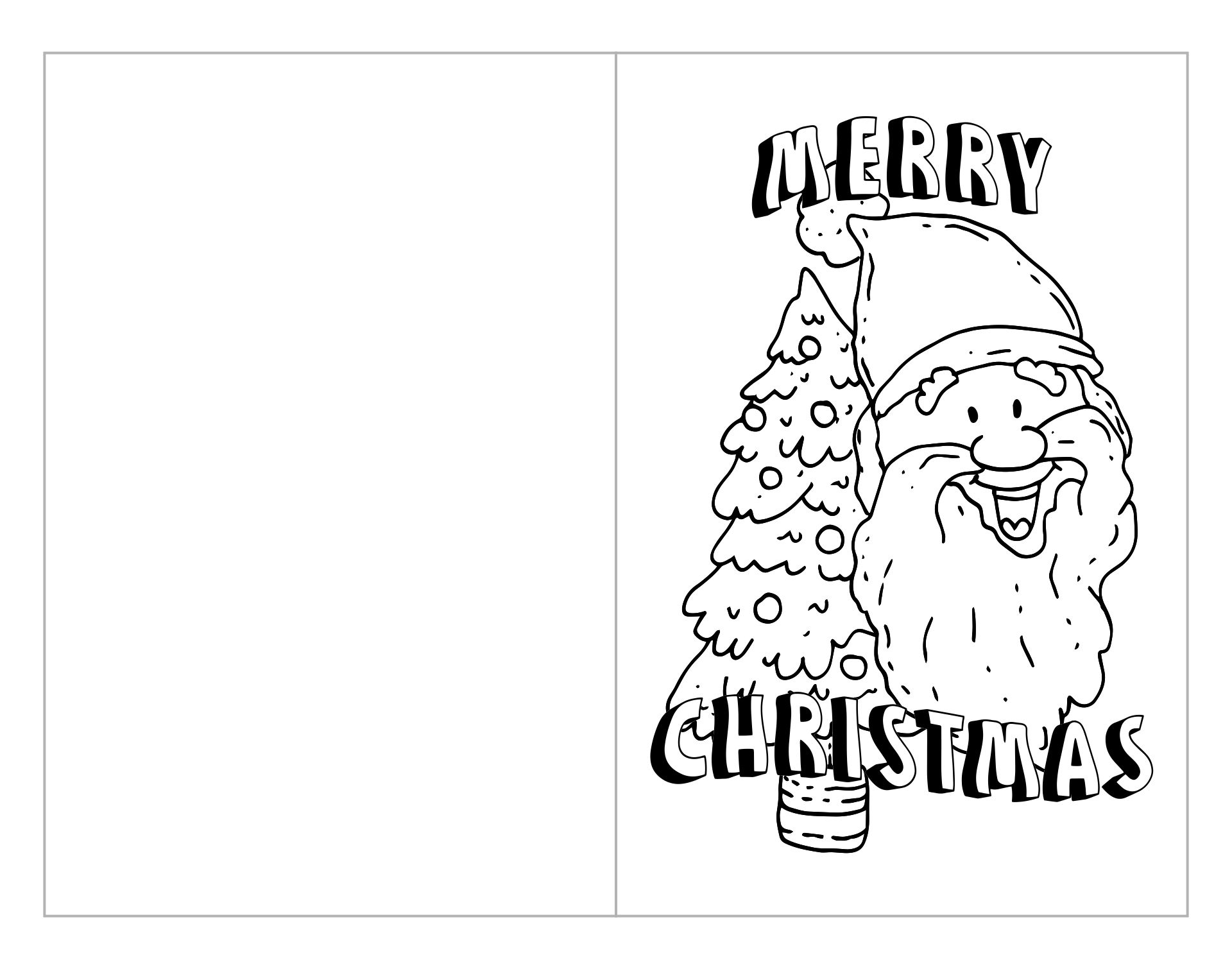 Printable Coloring Christmas Cards Printable Coloring Christmas Cards