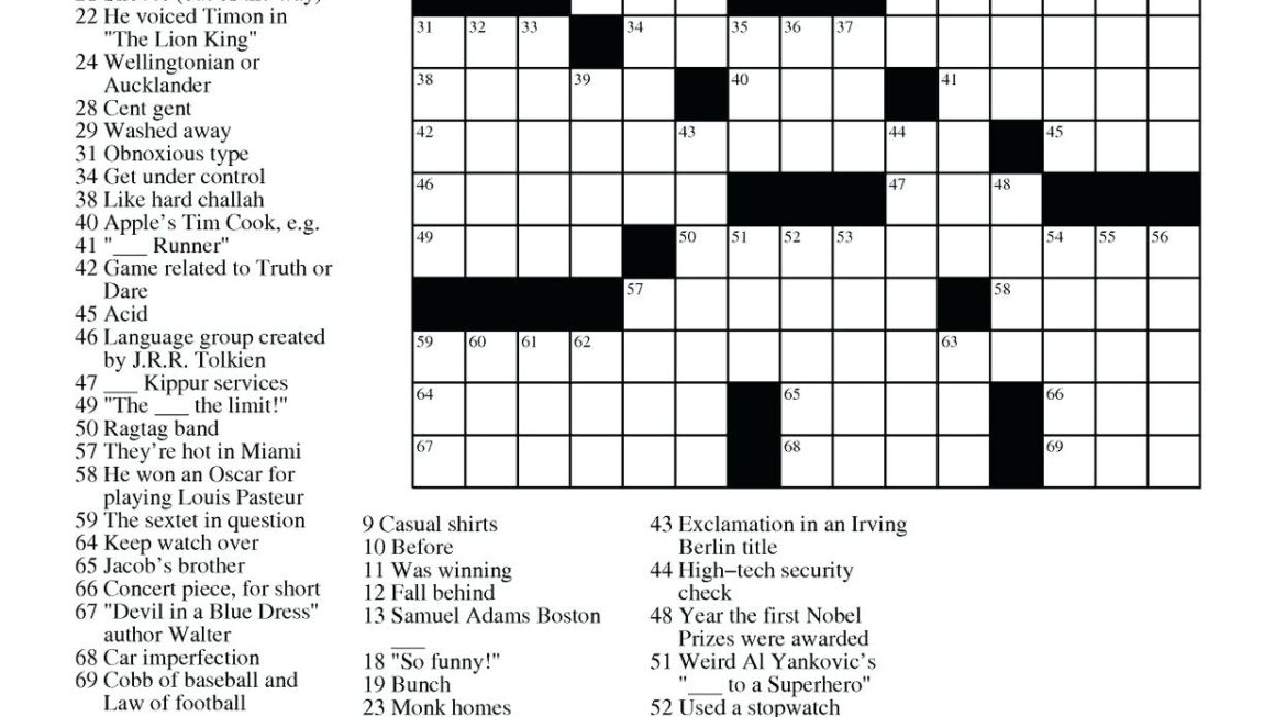 Printable Crossword Uk Printable Crossword Puzzles Online