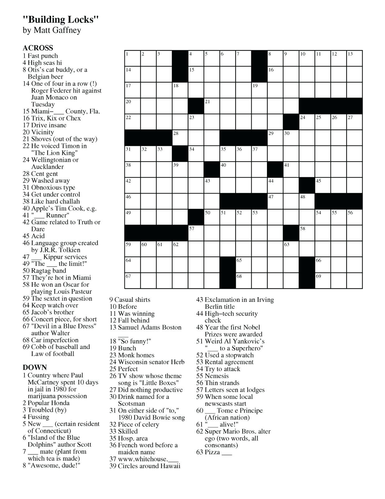 Printable Crossword Uk Printable Crossword Puzzles Online