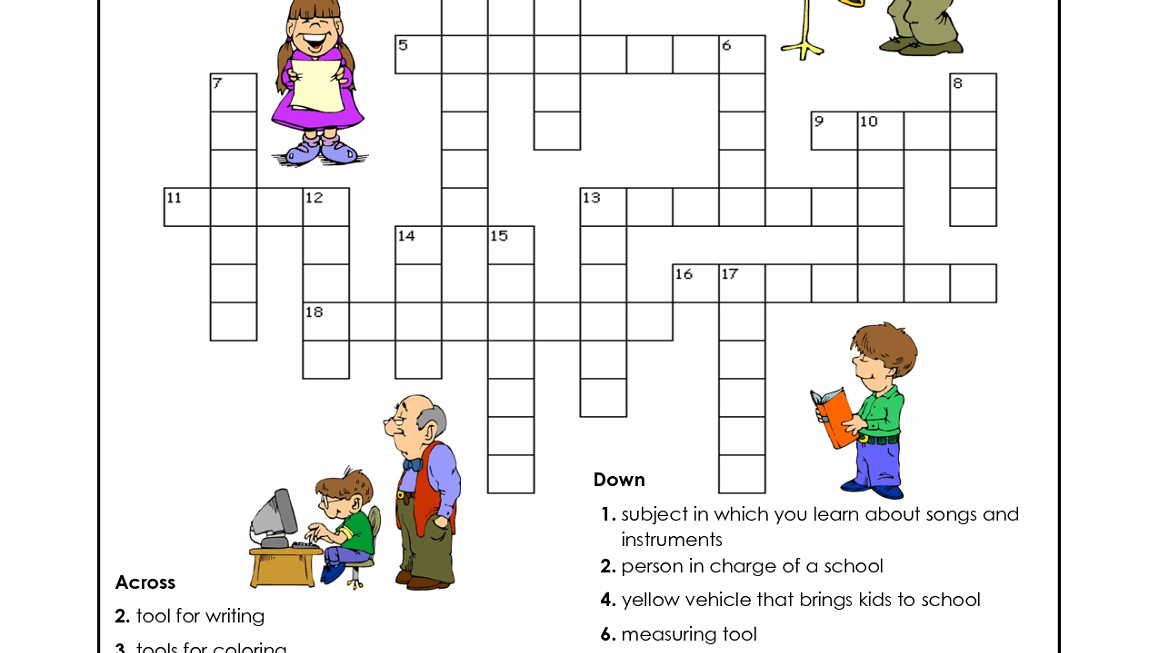 Printable Crosswords Puzzles Kids Activity Shelter Kids Crossword