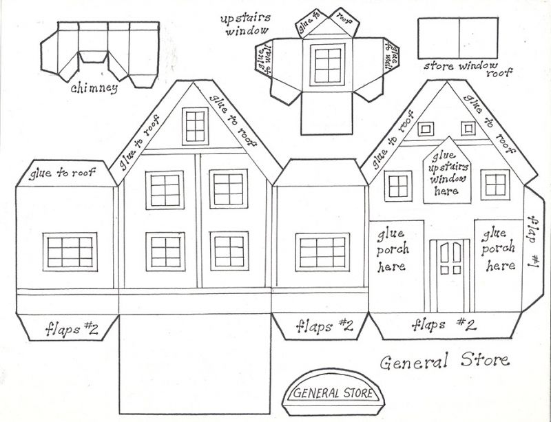 Printable Diy Christmas Village Houses Template Get What You Need