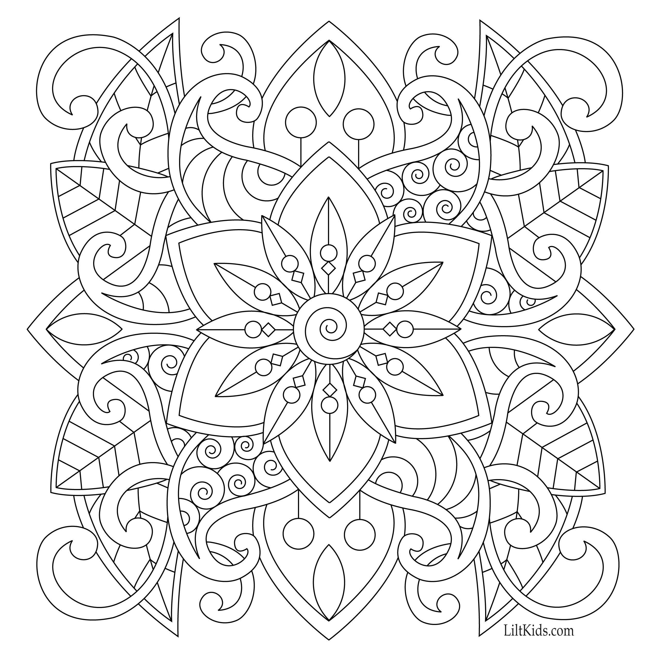 Printable Easy Pattern Coloring Pages