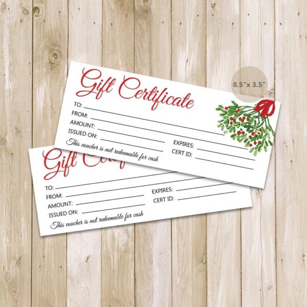 Apple Printable Gift Certificates
