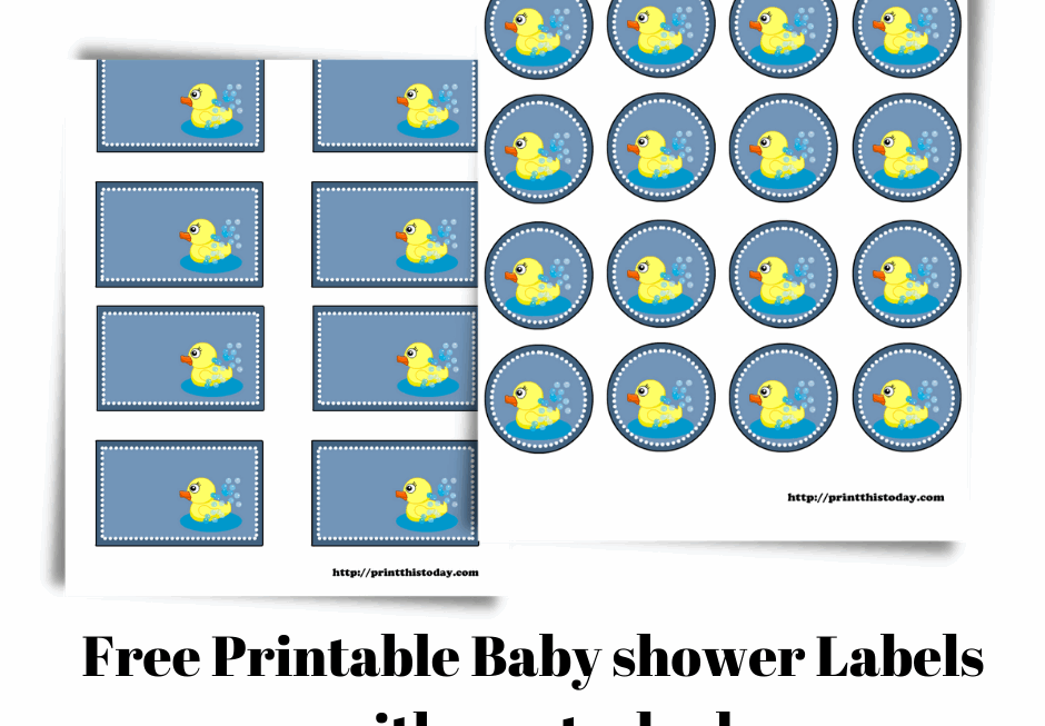 Printable Labels Templates Baby Shower