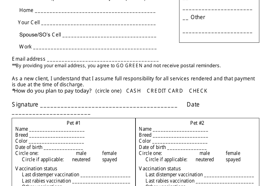 Printable New Client Form Template Home Staging Printable Forms Free