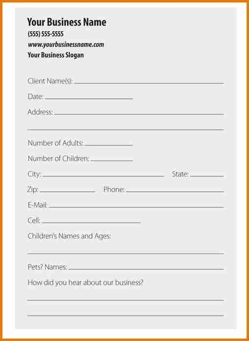 Printable New Client Form Template Home Staging Printable Forms Free 