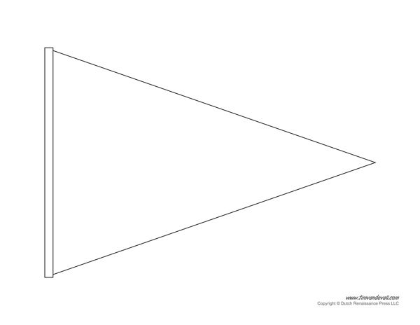 Printable Pennant Banner Template Triangle Banner Templates