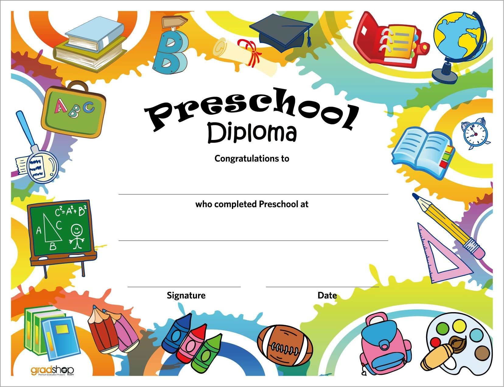Printable Pre K Certificates