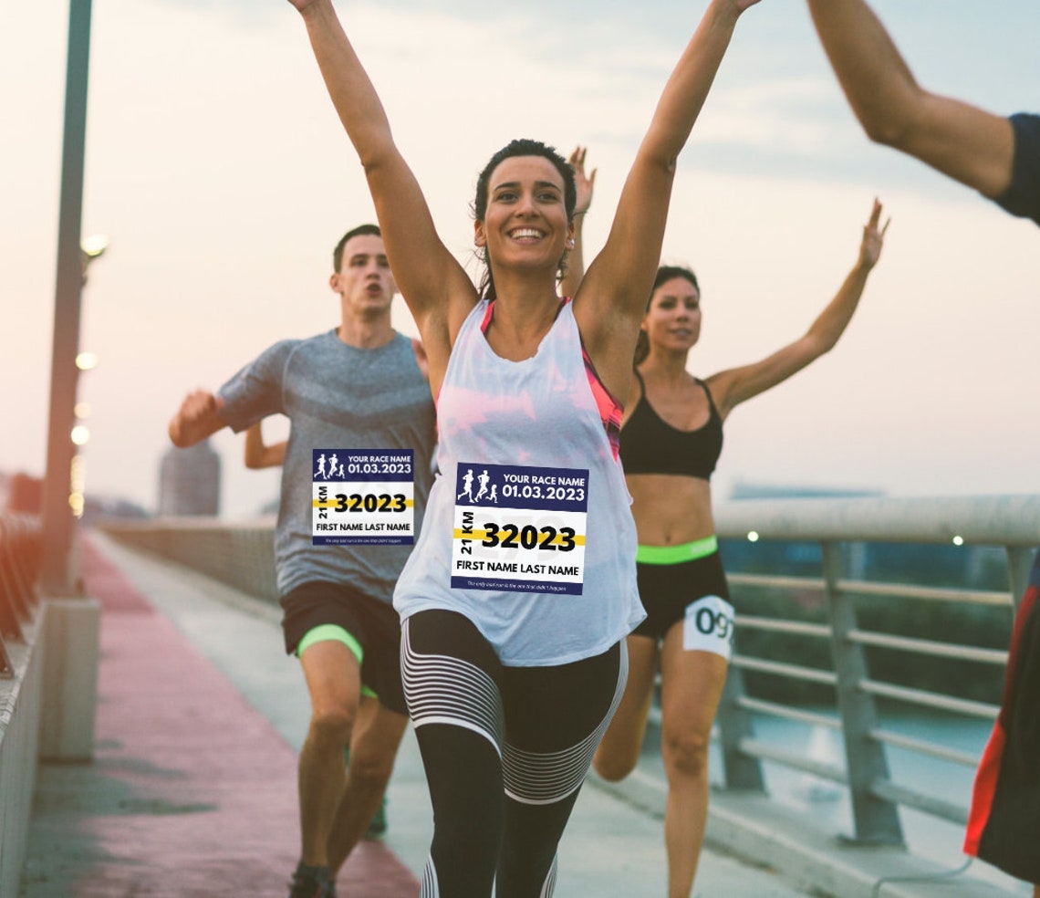 Free Printable Running Bib Template