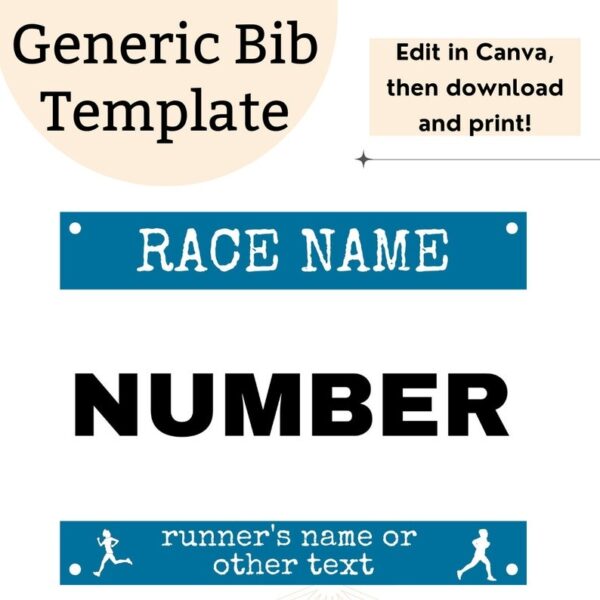 Free Printable Running Bib Template