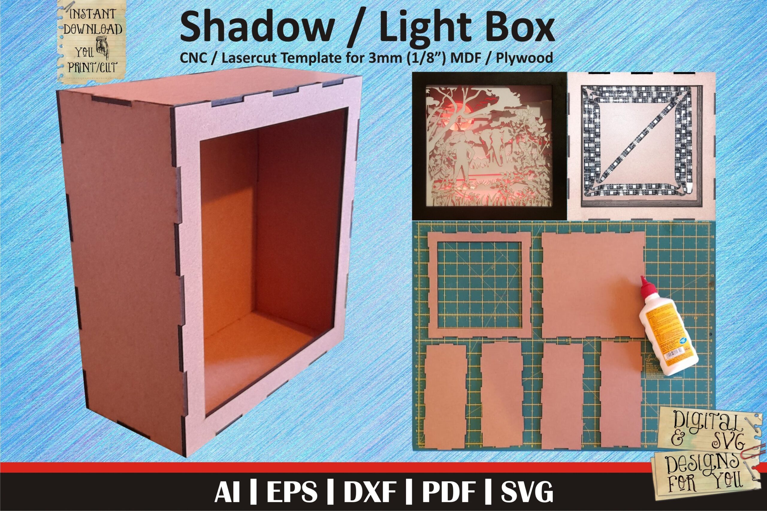Printable Shadow Box Template