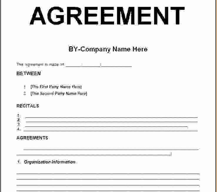 Printable Simple Contract Template