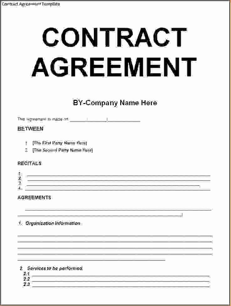 Printable Simple Contract Template Printable Simple Contract Template
