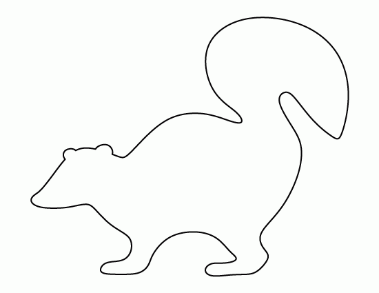 Printable Skunk Template For Crafts Stencils