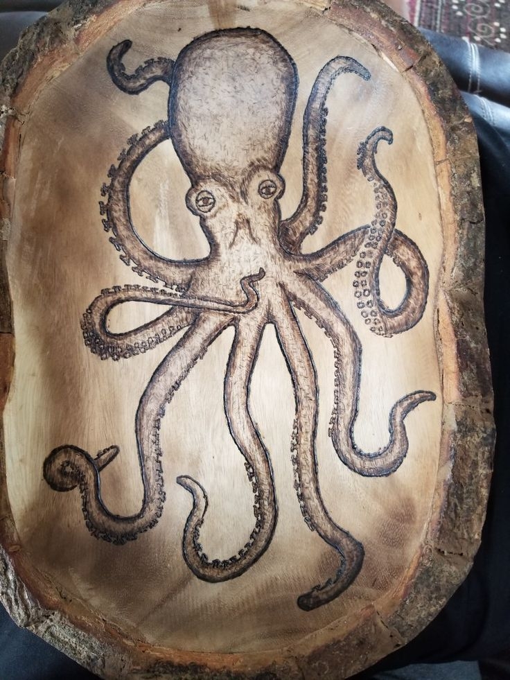 Pyrography Octopus Pyrography Wedding Gifts Diy Crafts