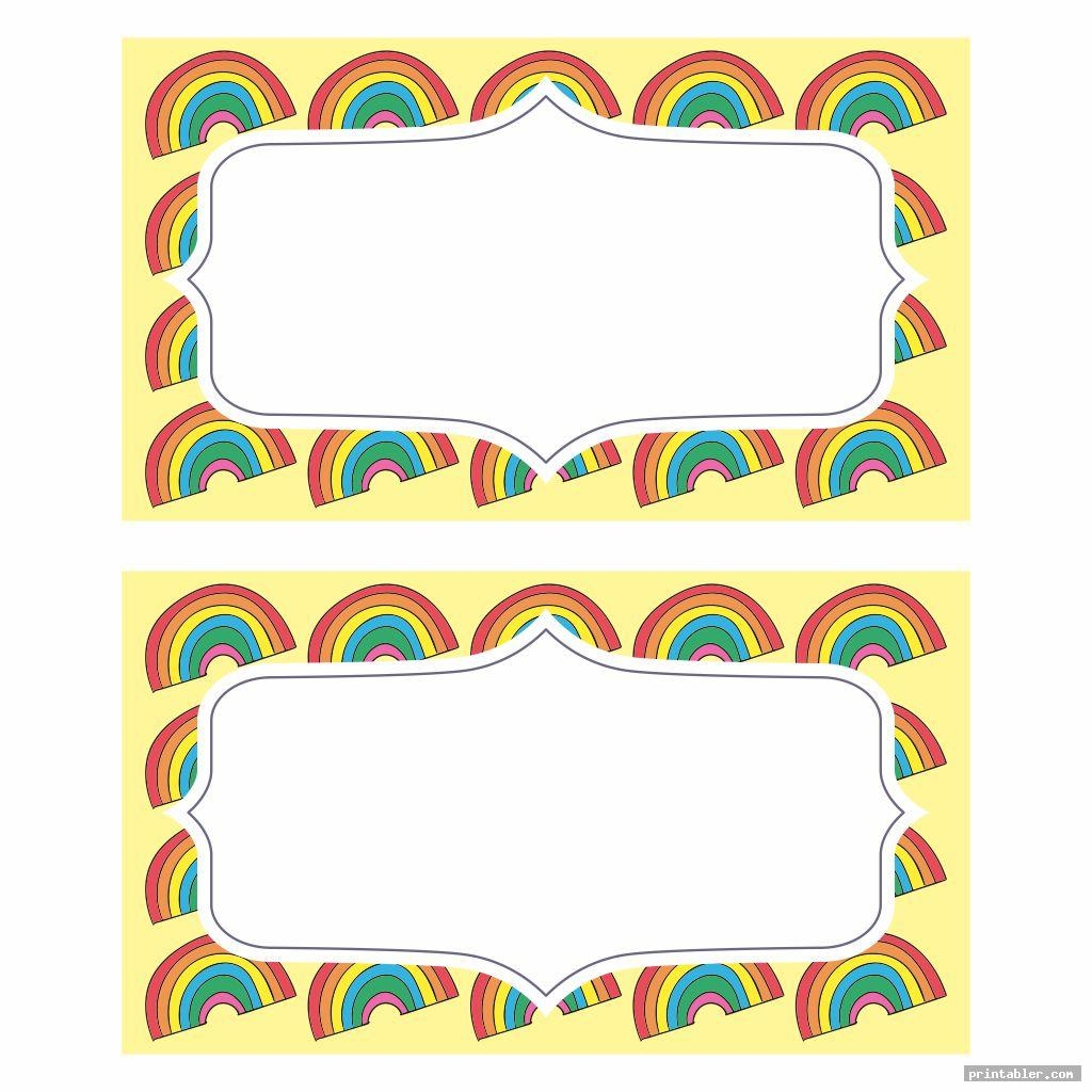 Rainbow Labels Printable