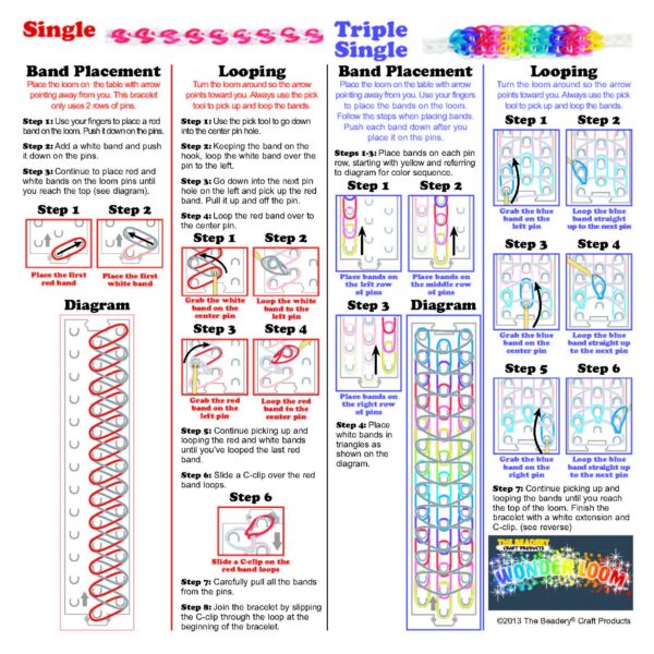 Rainbow Loom Pattern Instructions Printable