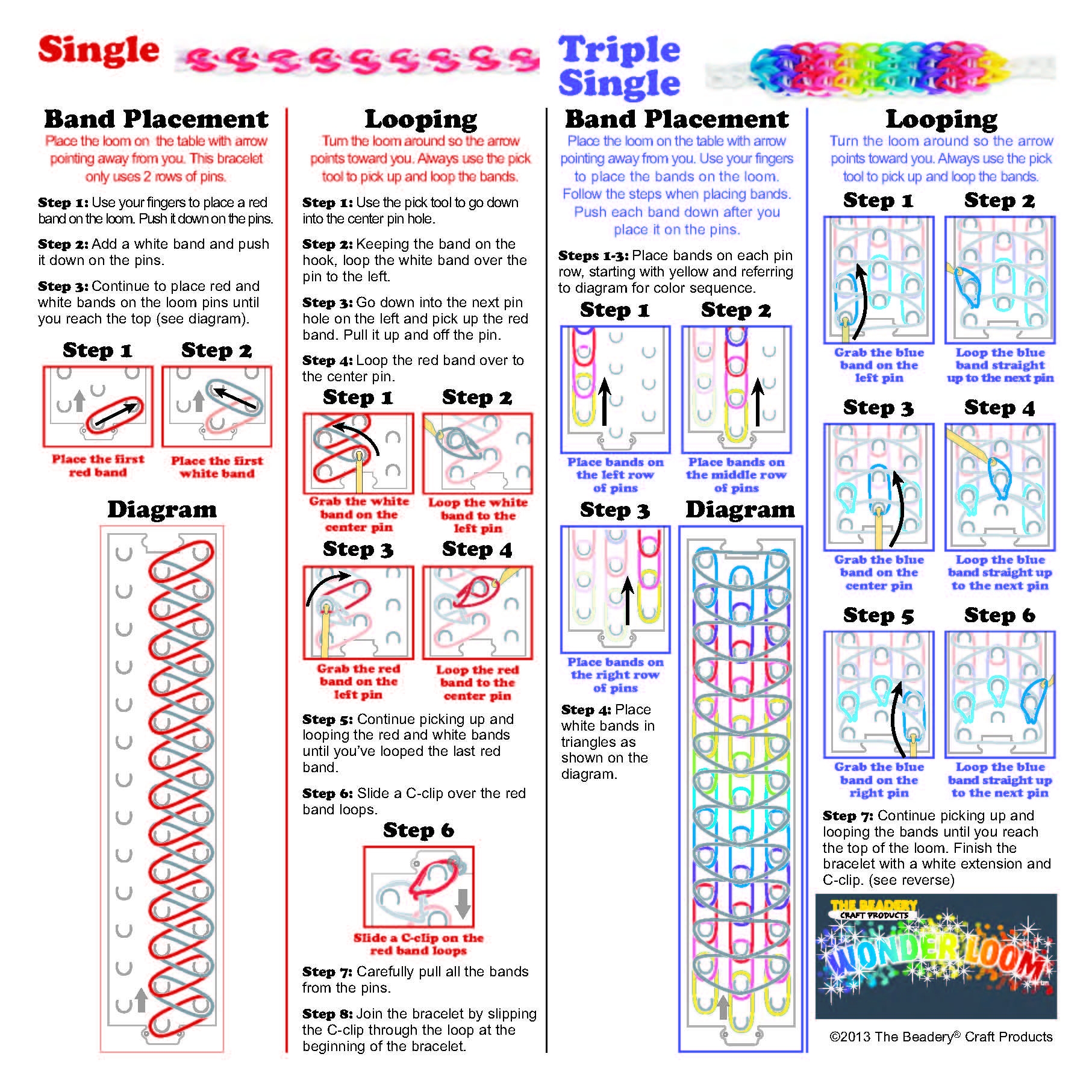 Rainbow Loom Printable Instructions